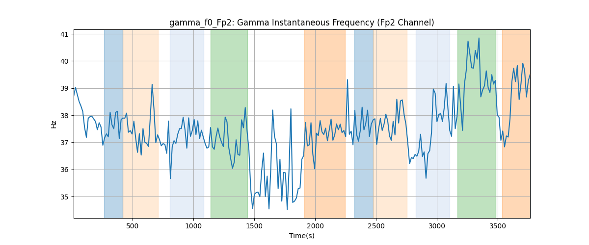 gamma_f0_Fp2: Gamma Instantaneous Frequency (Fp2 Channel)