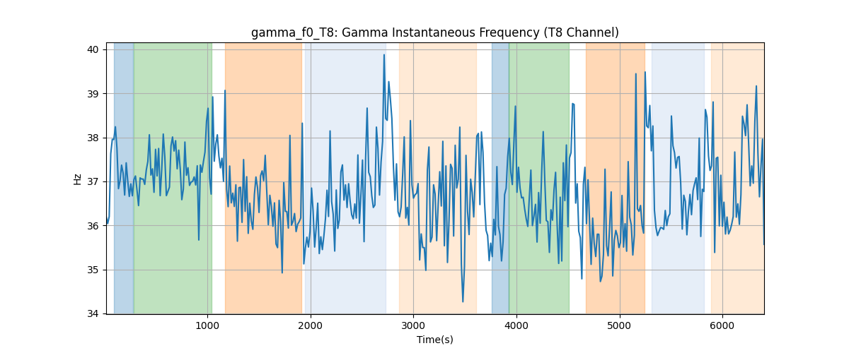 gamma_f0_T8: Gamma Instantaneous Frequency (T8 Channel)