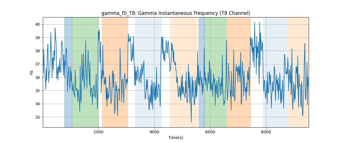 gamma_f0_T8: Gamma Instantaneous Frequency (T8 Channel)