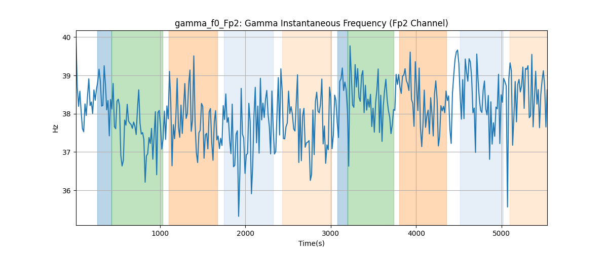 gamma_f0_Fp2: Gamma Instantaneous Frequency (Fp2 Channel)