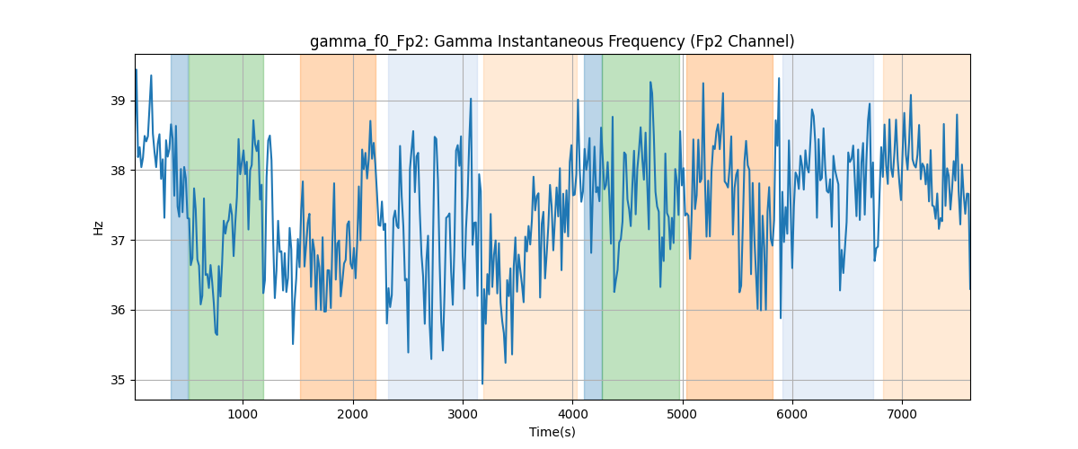 gamma_f0_Fp2: Gamma Instantaneous Frequency (Fp2 Channel)